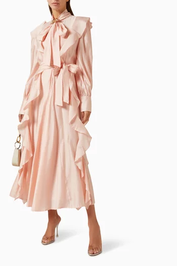 Belted Ruffle Dress