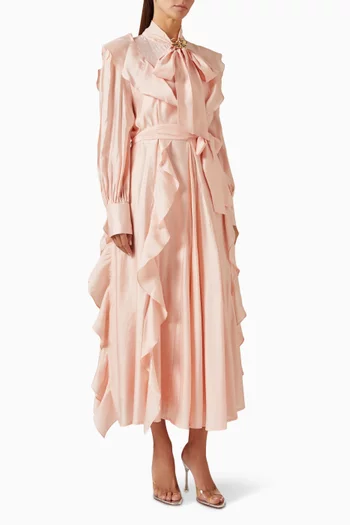 Belted Ruffle Dress