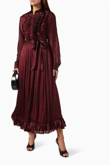 Belted Ruffle Dress