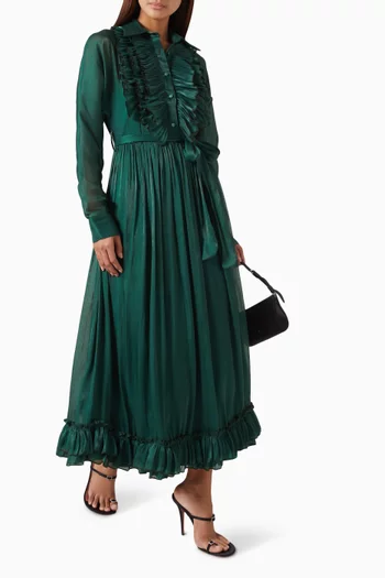 Belted Ruffle Dress