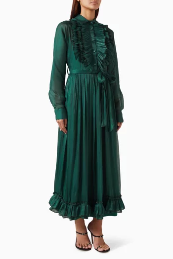 Belted Ruffle Dress