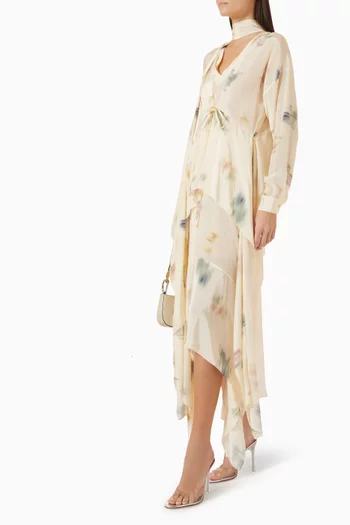 Scarf Dress in Viscose Blend