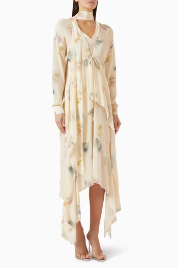 Scarf Dress in Viscose Blend