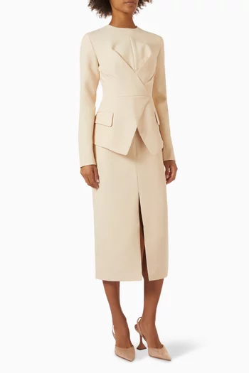 Tuxedo-style Midi Dress