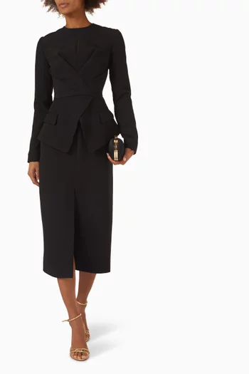 Tuxedo-style Midi Dress