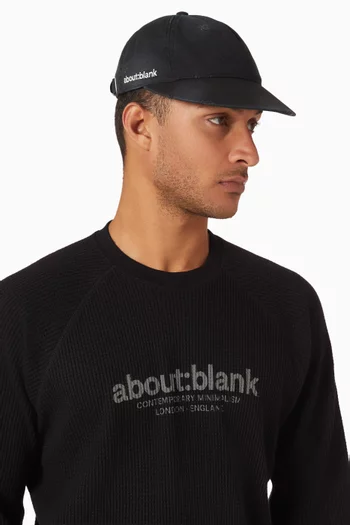 Distressed Cap in Washed Cotton