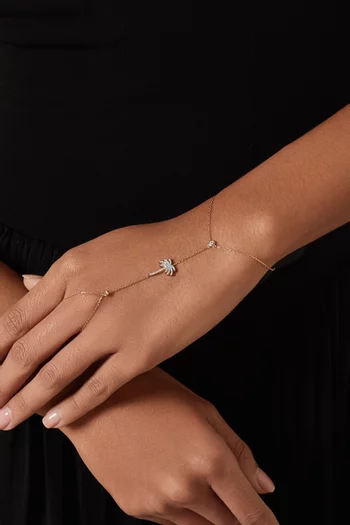 Al Nakhla Diamond Hand Chain in 18kt Gold