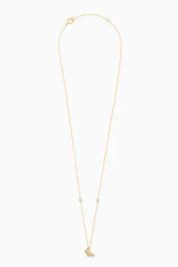 Farfalla Butterfly Diamond Necklace in 18kt Gold
