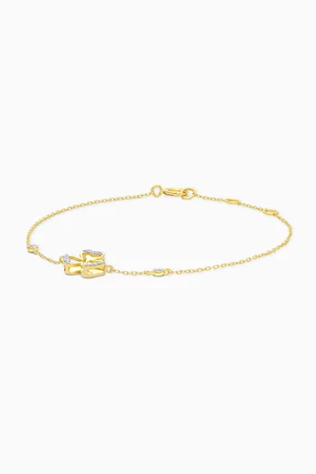 Farfalla Clover Diamond Bracelet in 18kt Gold