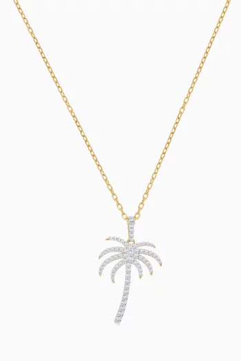 Al Nakhla Palm Tree Necklace in 18kt Gold