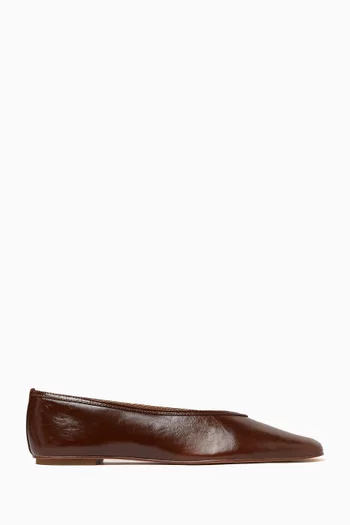 Caret Ballet Flats in Leather