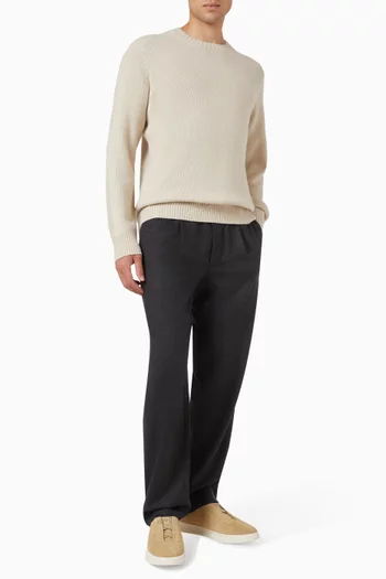 Chunky Crewneck Sweater in Cashmere