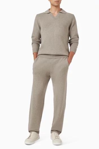 Straight-leg Knit Pants in Cashmere