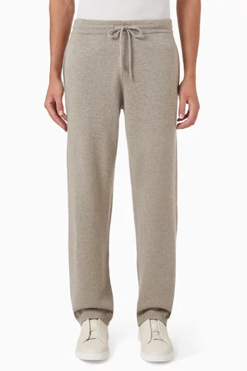 Straight-leg Knit Pants in Cashmere