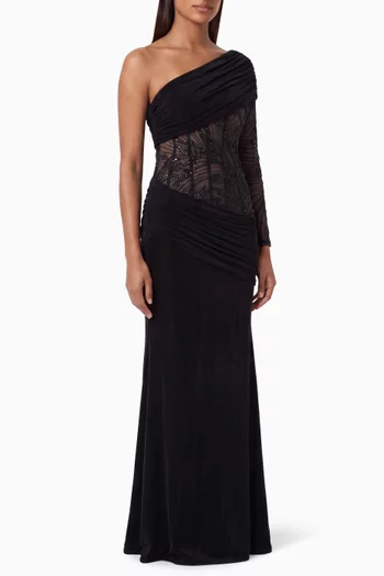 Sheer-corset Dress