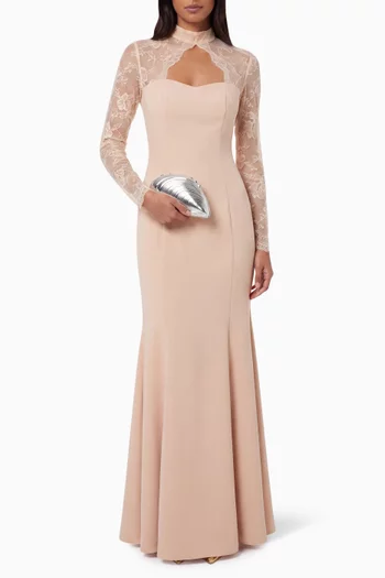 High-neck Cut-out Dress