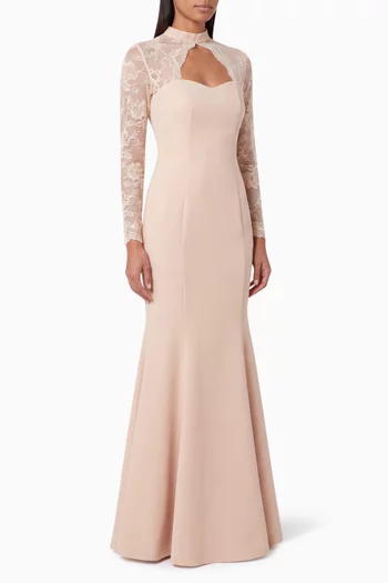 High-neck Cut-out Dress