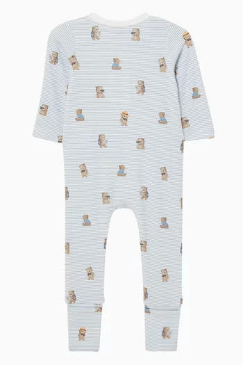 Brady Stripe Sleepsuit in Organic Cotton
