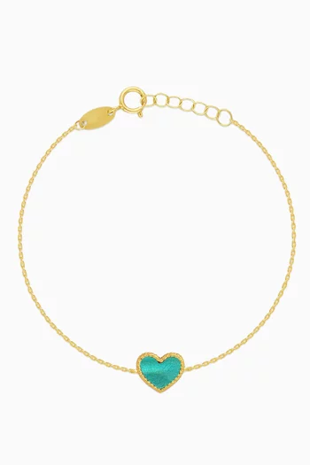 Vivante Malachite Bracelet in 18kt Gold
