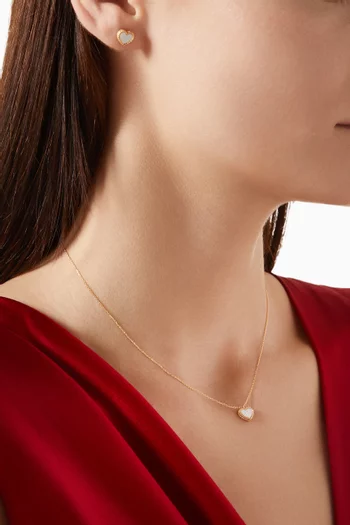 Vivante Heart Mother-of-Pearl Necklace in 18kt Gold