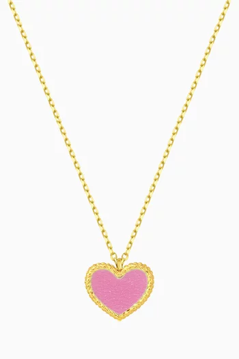 Vivante Heart Mother-of-Pearl Necklace in 18kt Gold