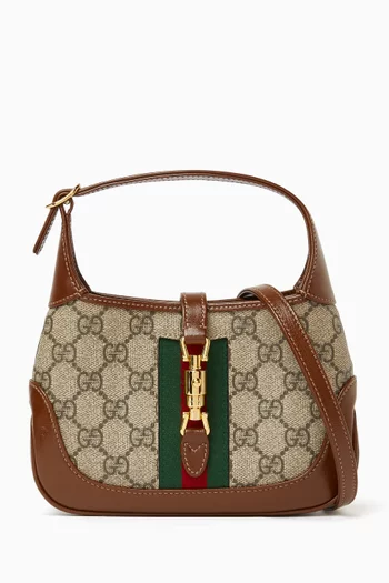Mini Jackie 1961 Shoulder Bag in GG Supreme Canvas & Leather