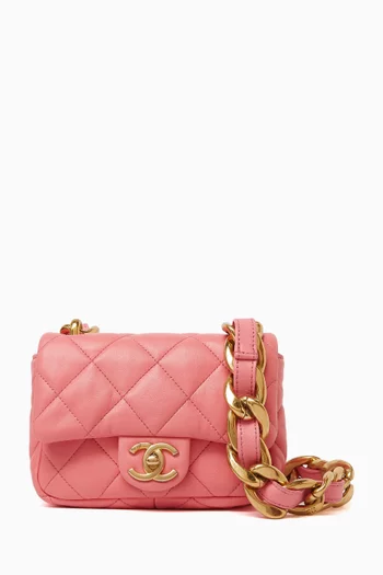 Mini Funky Town Flap Bag in Quilted Leather