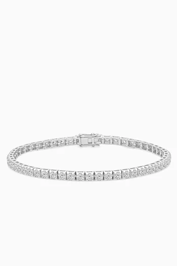 Tennis Diamond Bracelet in 18kt White Gold