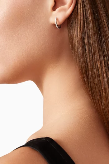 Diamond Hoop Earrings in 18kt White Gold