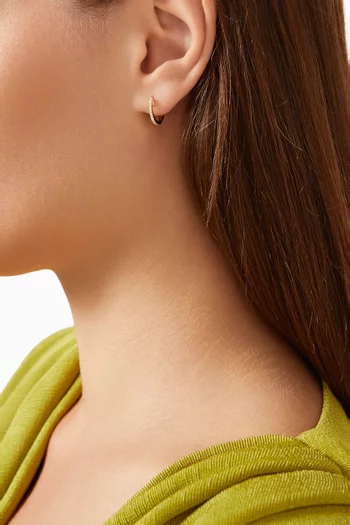 Diamond Hoop Earrings in 18kt Gold