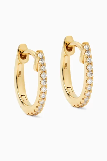 Diamond Hoop Earrings in 18kt Gold