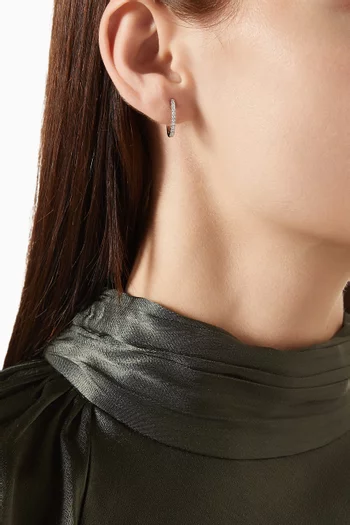 Diamond Hoop Earrings in 18kt White Gold