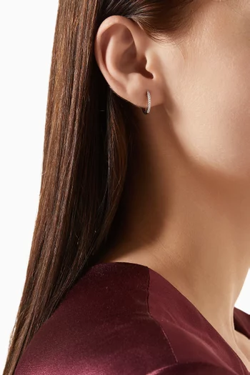 Diamond Hoop Earrings in 18kt White Gold