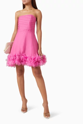 Rosera Floral-trim A-Line Dress