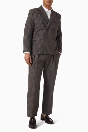Pierre Pinstriped Pants in Wool-blend