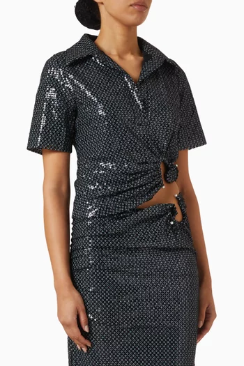 Opaline Sequin-embellished Polo