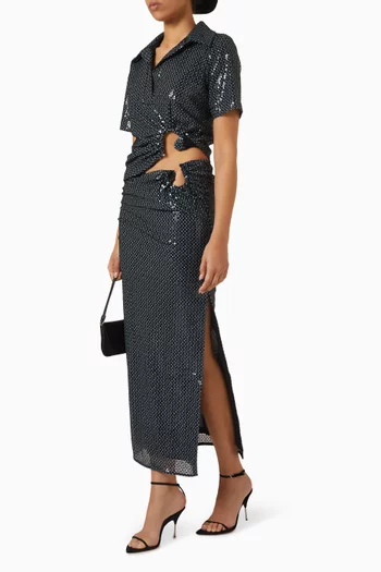 Opaline Sequin-embellished Skirt