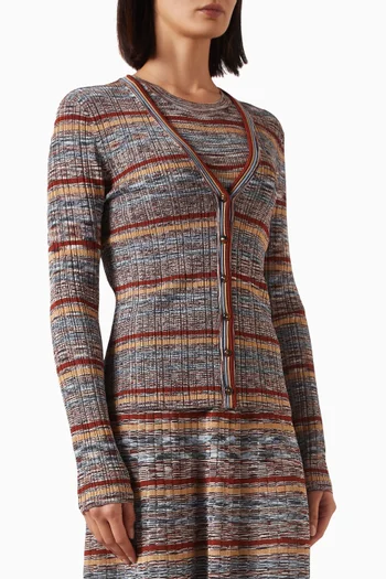 Calliope Striped Cardigan in Knit