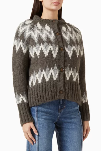 Christina Fairisle Cardigan in Knit