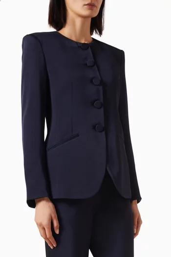 Wryllen Tailored Jacket in Satin