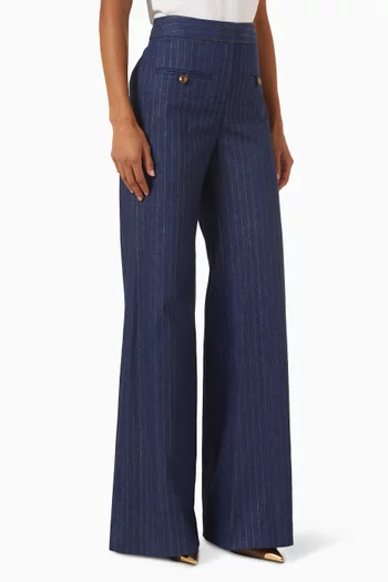 Ledger Wide-Leg Pants in Denim