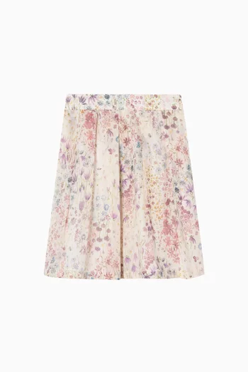 Floral-print Skirt
