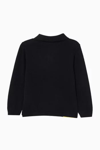 Logo Polo Sweatshirt in Knit