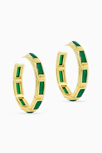 Hand-cut Hoop Earrings in 18kt Gold-plated Bronze