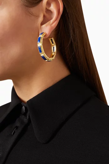 Hand-cut Hoop Earrings in 18kt Gold-plated Bronze