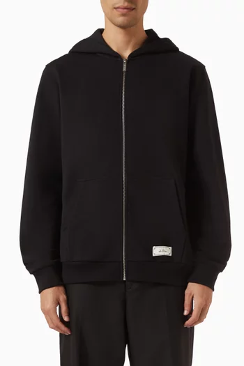 Logo Patch Zip Hoodie