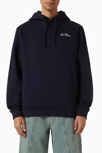 Signature Print Hoodie in Cotton