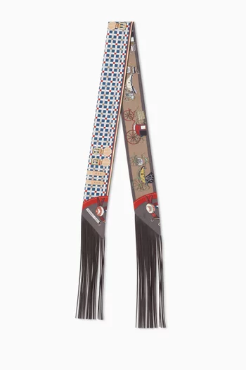 Unused Les Voitures Nouvelles Leather Fringes Twilly
