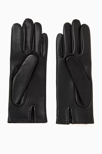 Unused Soya Gloves in Glossed Lambskin, Size 6.5