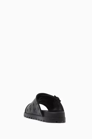 Logo Sandals in Leather